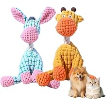2026 New Indestructible Dog Toy, Durable Dog Stuffed Toys for Aggressive Chewers, Interactive Squeaky Chew Teething Toys for Small Medium Large Dogs Puppy (Blue+Orange)