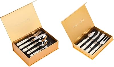 REVERIE Collection Flatware set and 4-Piece Cheese Tool Set